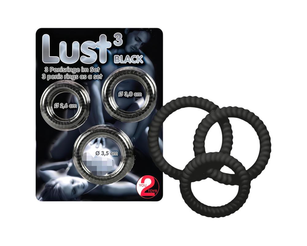  You2Toys - Lust péniszgyűrű trió - fekete akciós termékkép 1