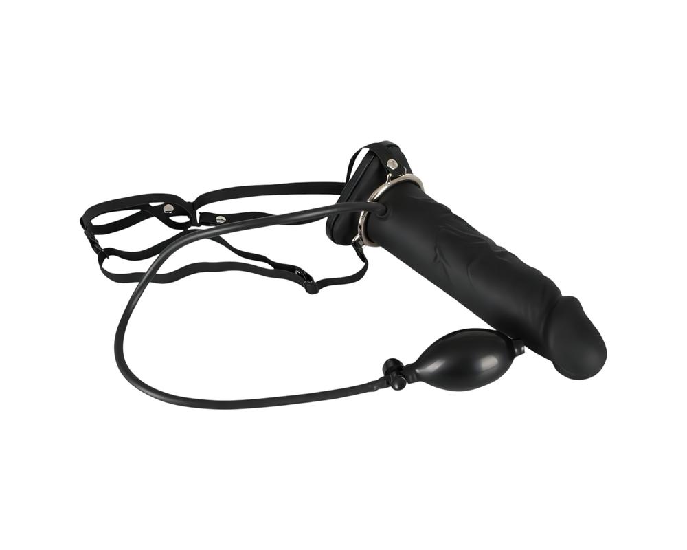  You2Toys - Inflatable Strap-On - üreges, szilikon dildó (fekete) akciós termékkép 1