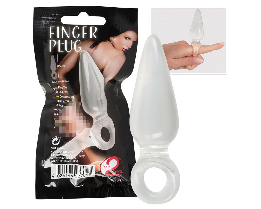  You2Toys - Finger Plug - análujj dildó (áttetsző) akciós termékkép 1