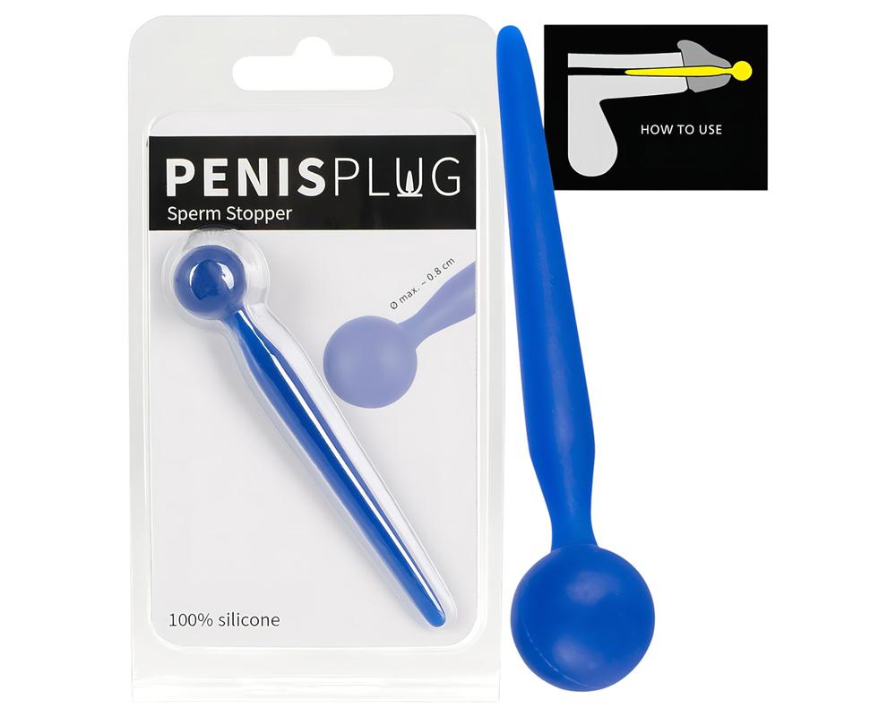  Dilator Sperm Stopper - gömbös, szilikon húgycsőtágító dildó (kék) akciós termékkép 1