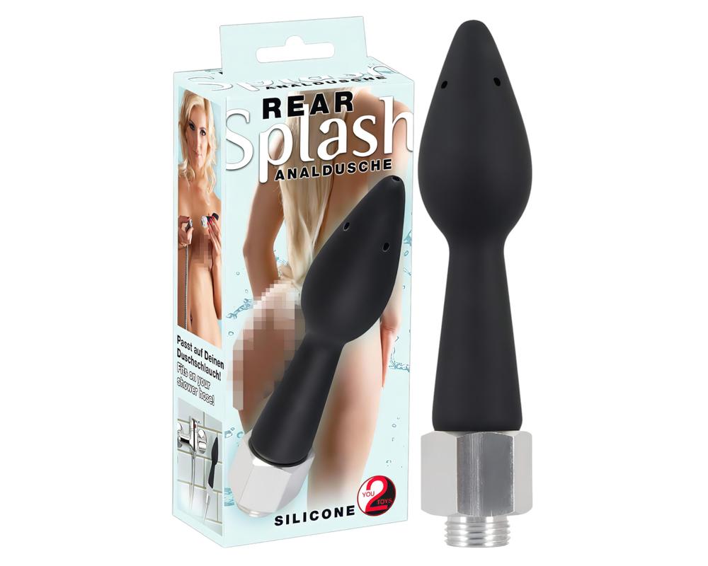  You2Toys - Rear Splash - kúpos szilikon zuhanyfej (fekete) akciós termékkép 1