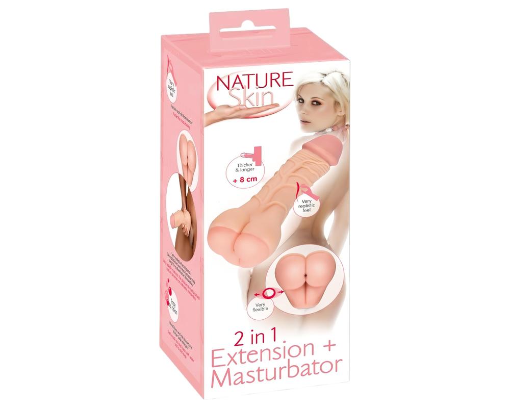  Nature Skin - 2in1 műpopsi és péniszköpeny (natúr) akciós termékkép 1