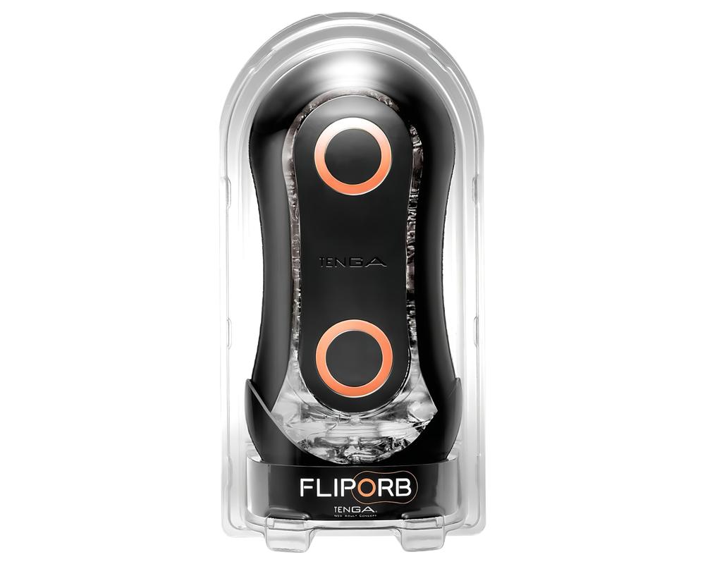  TENGA Flip Orb Strong - erős szuper maszturbátor (narancs-fekete) akciós termékkép 1