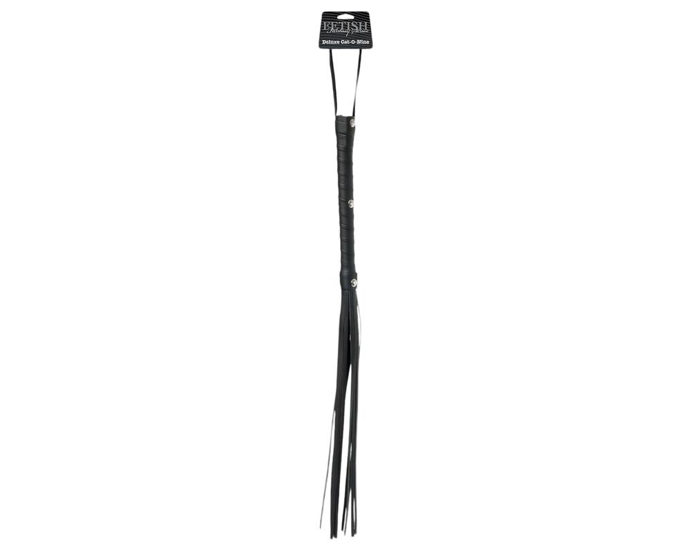  Fetish Fantasy Deluxe Cat-O-Nine - korbács (65cm) - fekete akciós termékkép 1