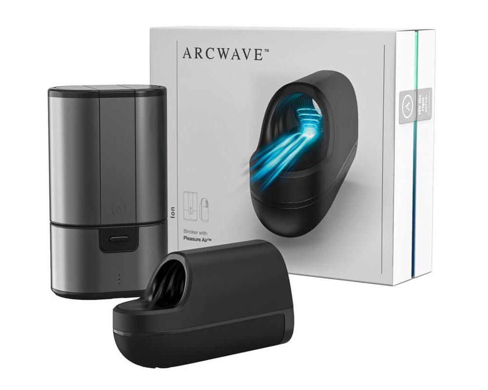  Arcwave Ion - vízálló, akkus, léghullámos maszturbátor (fekete) akciós termékkép 1