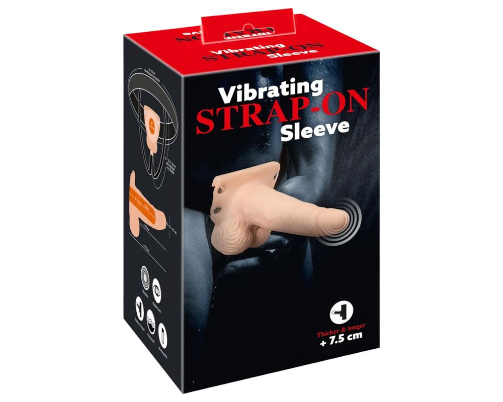  You2Toys Strap-on - akkus, üreges, felcsatolható vibrátor (natúr) akciós termékkép 1