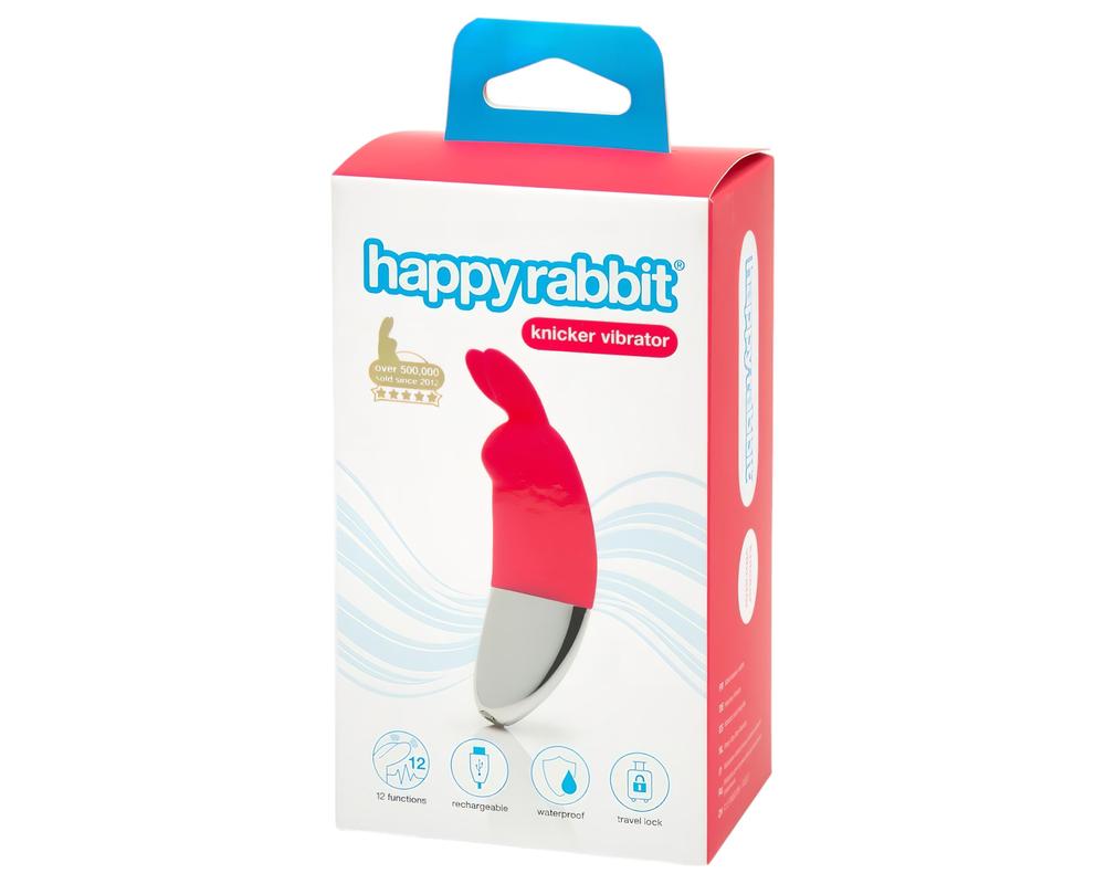  Happyrabbit Knicker - akkus csiklóvibrátor (piros) akciós termékkép 1