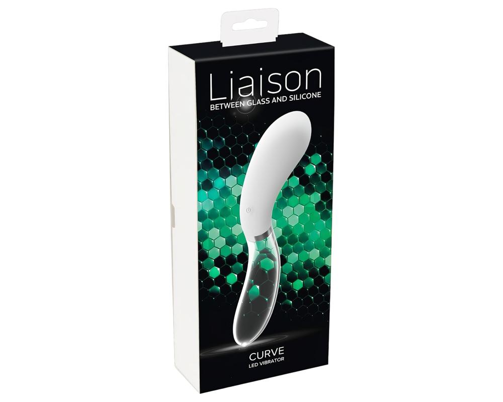 Liaison Curve - akkus, LED vibrátor (áttetsző-fehér) akciós termékkép 1