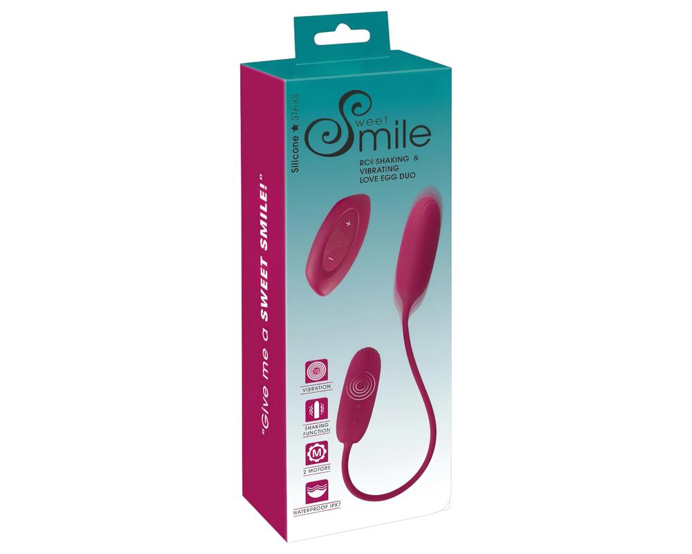  Smile Love Egg Duo - akkus, rádiós, vízálló vibrációs tojás (lila) akciós termékkép 1