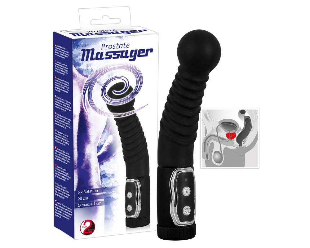  You2Toys - Prostate massager - forgó prosztatavibrátor (fekete) akciós termékkép 1