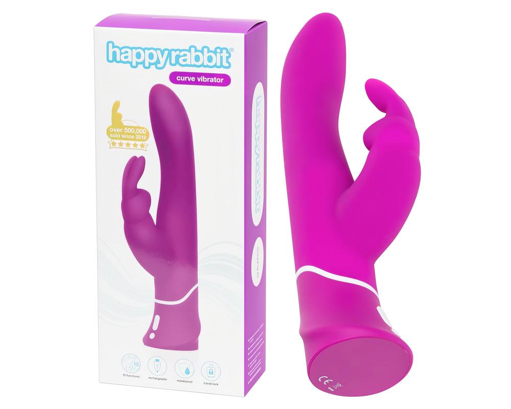  Happyrabbit Curve - vízálló, akkus csiklókaros vibrátor (lila) akciós termékkép 1