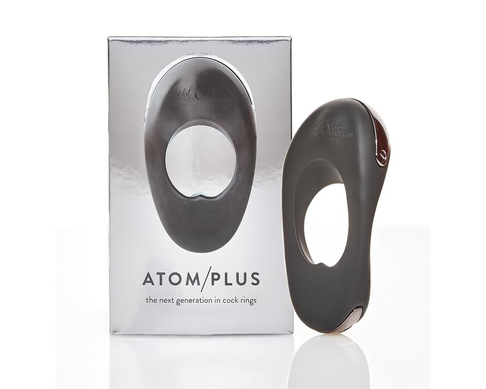  Atom Plus - dupla-motoros, vibrációs péniszgyűrű (fekete) akciós termékkép 1