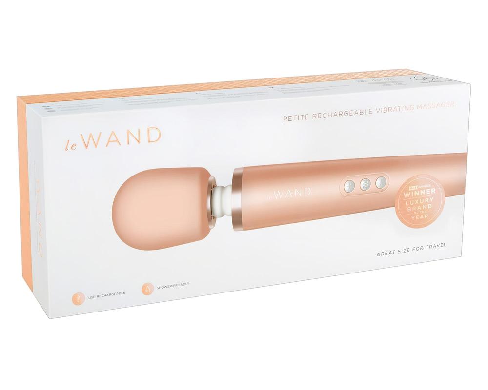 Le Wand Petite - exkluzív, akkus masszírozó vibrátor (rózsa-arany)