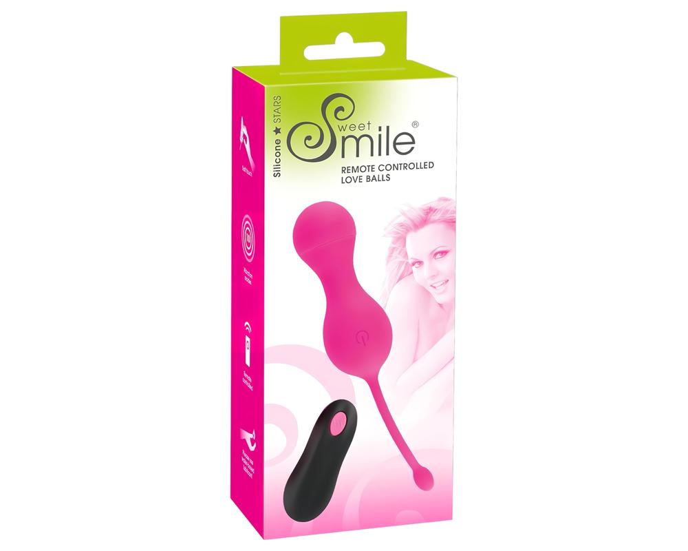  SMILE Love Balls - akkus, rádiós vibrációs tojás (pink) akciós termékkép 1