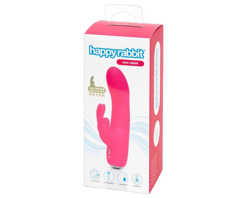 Happyrabbit Mini Rabbit - vízálló, akkus csiklókaros vibrátor (pink)