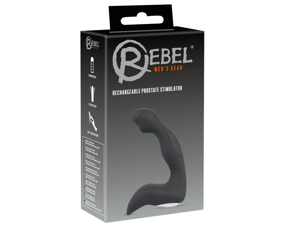  Rebel - akkus, kezdő, hullámos prosztata vibrátor (fekete) akciós termékkép 1