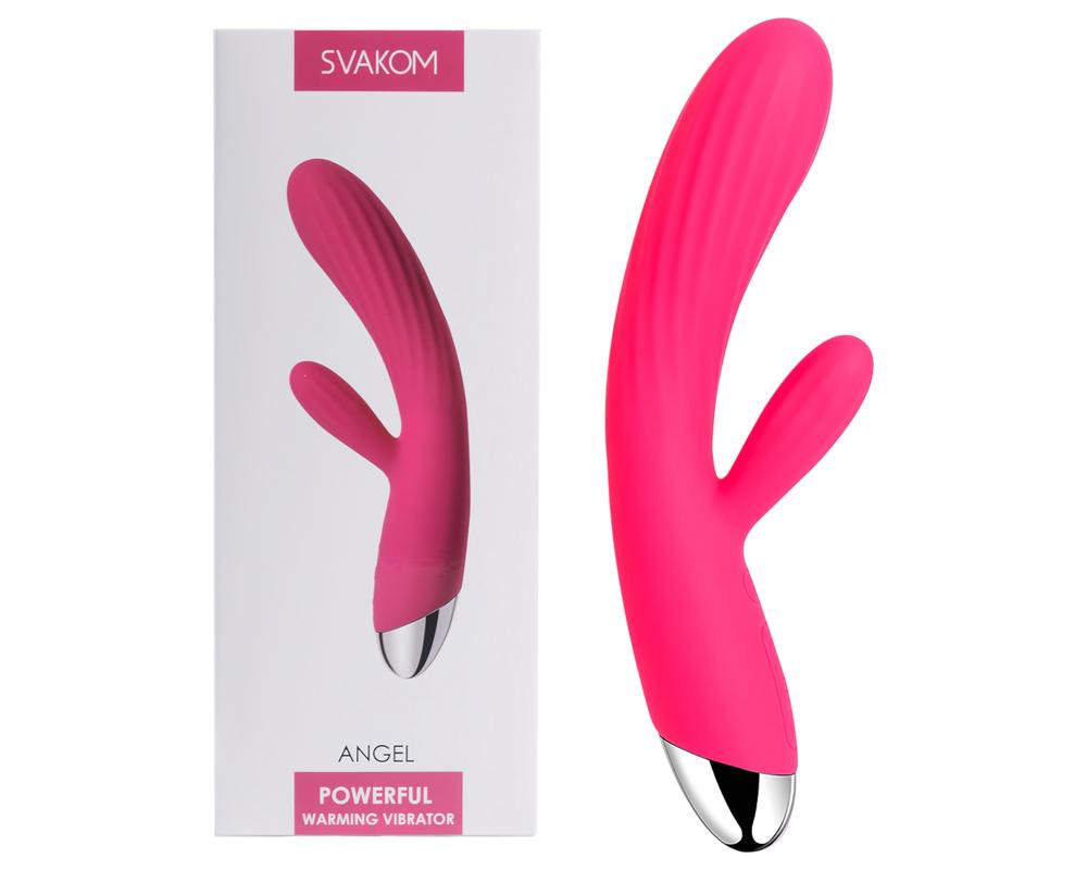  Svakom Angel - vízálló, melegítős, csiklókaros vibrátor (piros) akciós termékkép 1