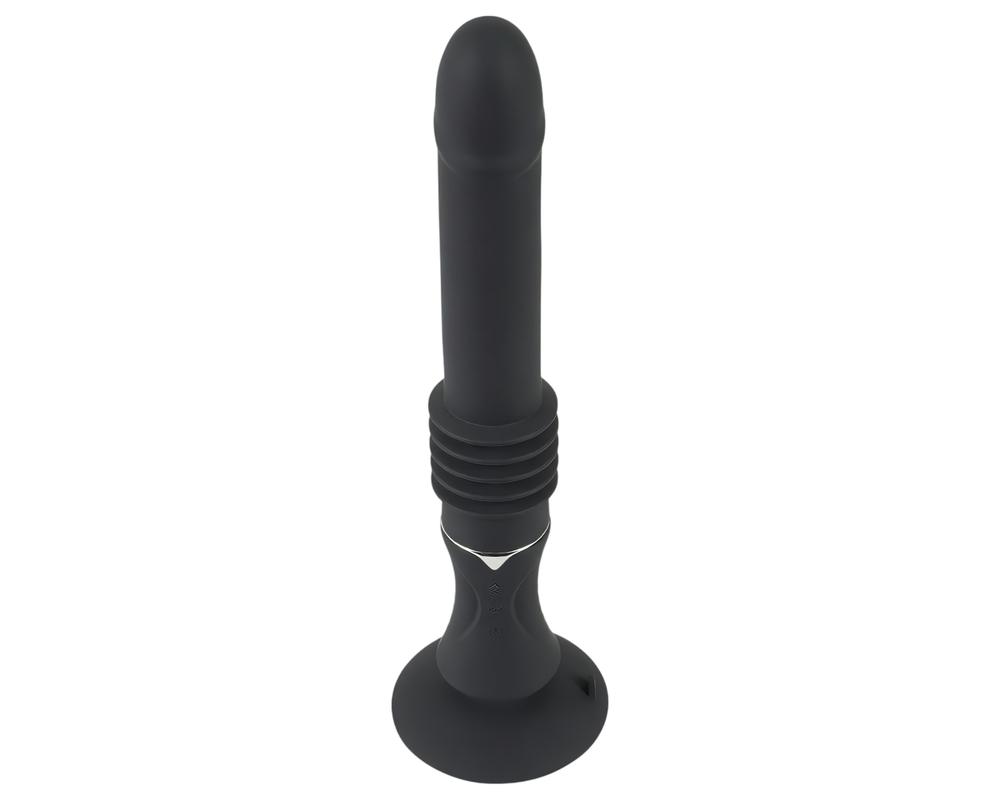 You2Toys - Fucking Machine - akkus, tapadótalpas, lökő vibrátor (fekete)