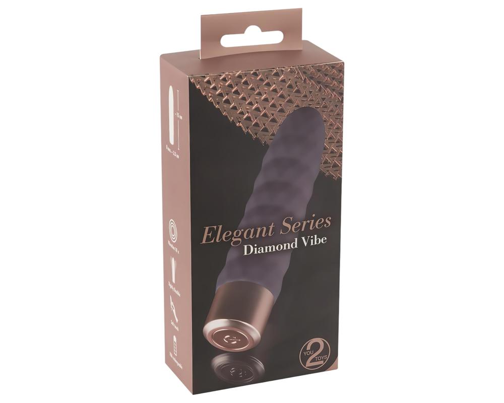  You2Toys Elegant Diamond - akkus rúd vibrátor (sötétlila) akciós termékkép 1