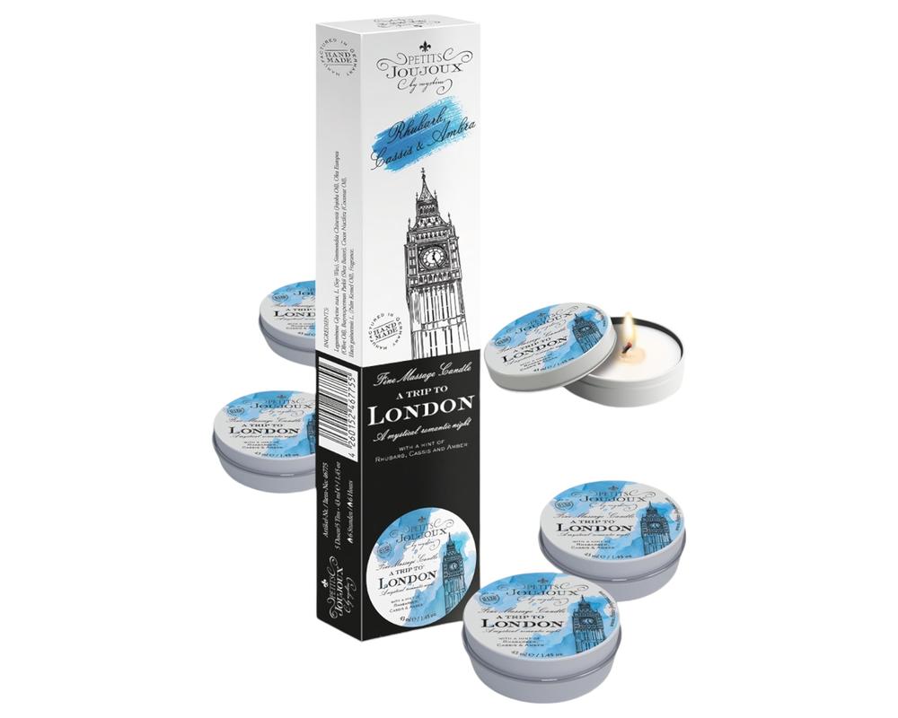  Petits Joujoux London masszázsgyertya - rebarbara-ámbra (5x43ml) akciós termékkép 1