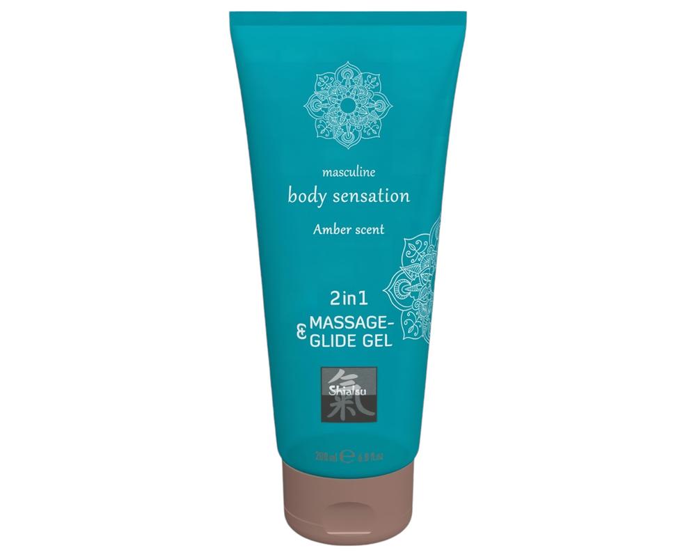  Shiatsu 2in1 Amber Scent - masszázs síkosító - ámbra (200ml) akciós termékkép 1