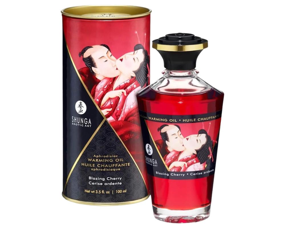  Shunga - melegítő masszázsolaj - cseresznye (100ml) akciós termékkép 1