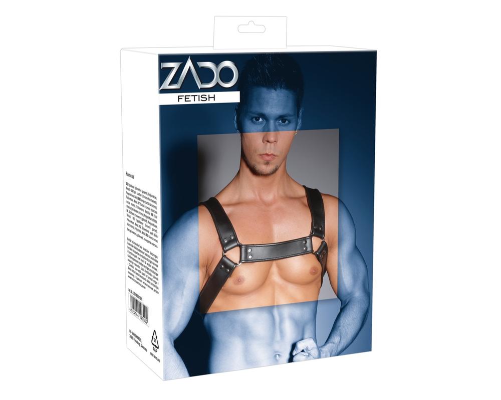 ZADO - bőr mellhám (fekete) akciós termékkép 1