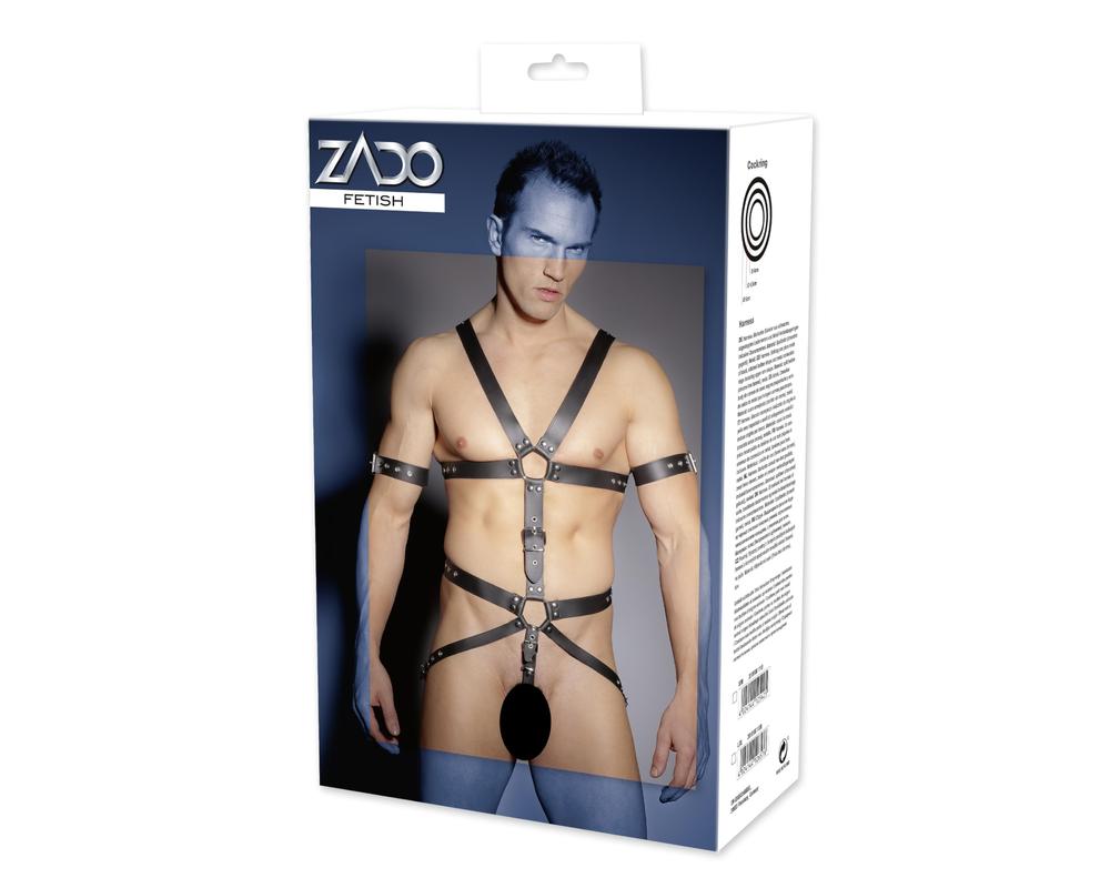  ZADO - pántos, bőr testhám body - férfiaknak akciós termékkép 1