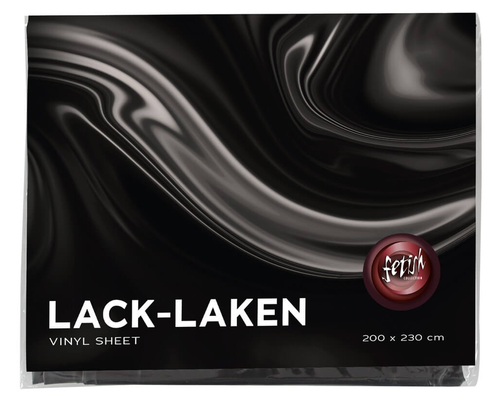 Fetish - lakk lepedő - fekete (200 x 230cm)