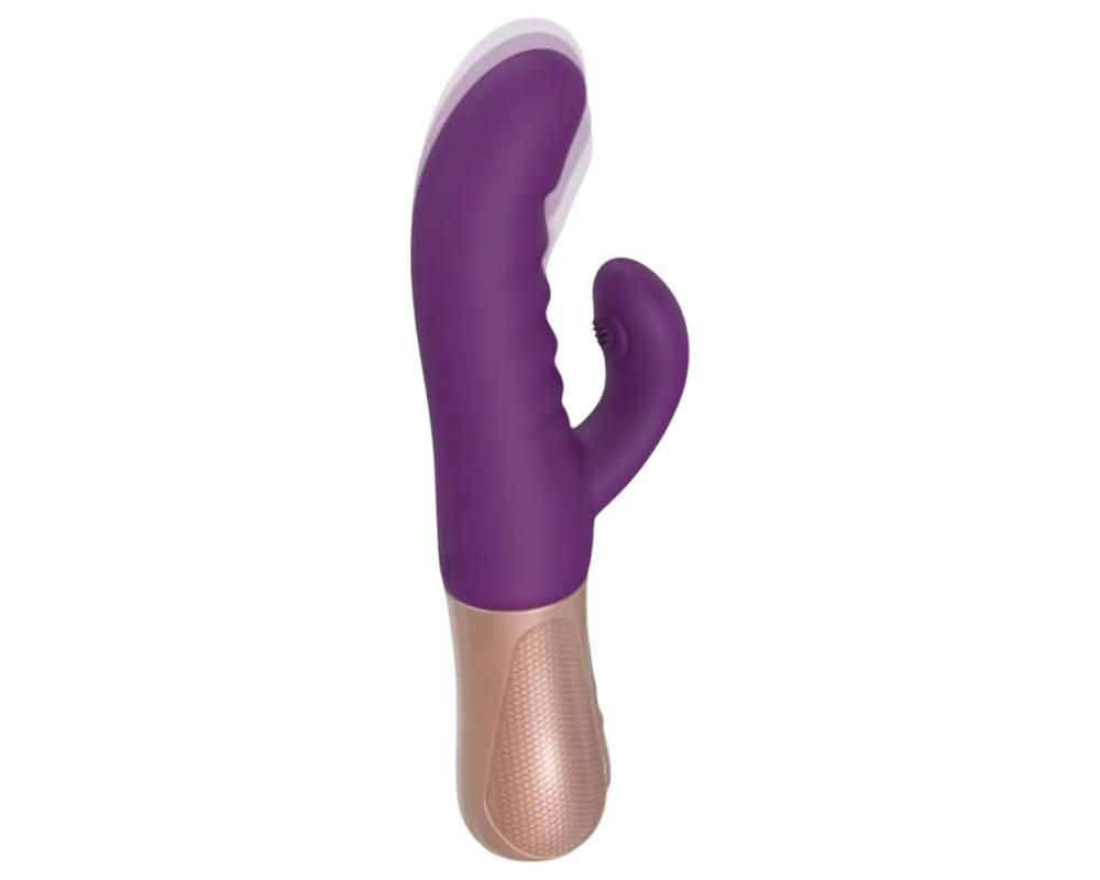 Love to Love Sassy Bunny - akkus, lökő-lüktető csiklókaros vibrátor (lila)