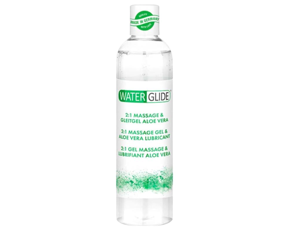 Waterglide 2in1 - aloe vera vízbázisú síkosító és masszázsgél (300ml) akciós termékkép 1