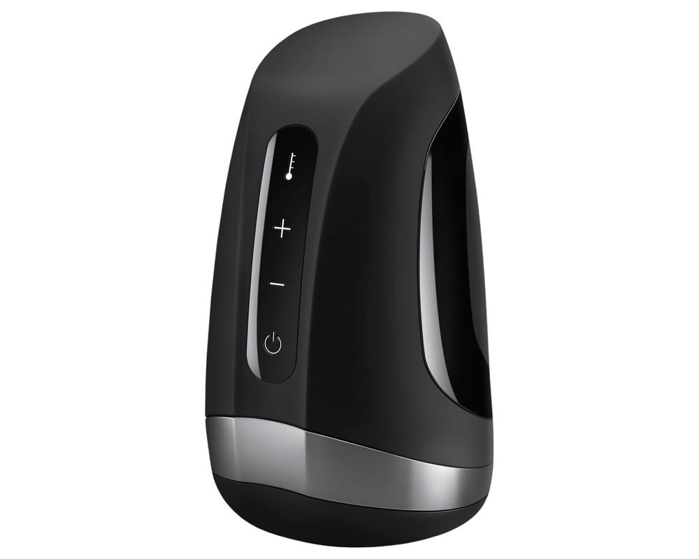  Satisfyer Men Heat Vibration - melegítős makkvibrátor (fekete) akciós termékkép 1
