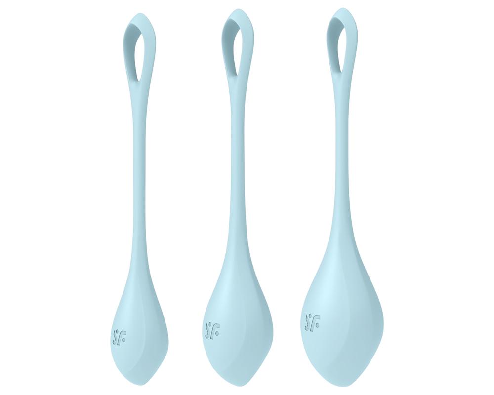  Satisfyer Yoni Power 2 - gésagolyó szett - kék (3 részes) akciós termékkép 1