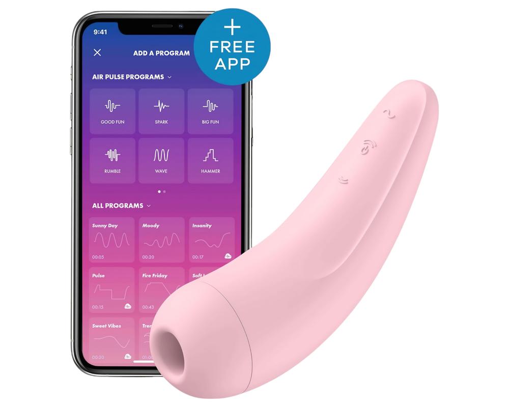  Satisfyer Curvy 2+ - okos léghullámos csiklóizgató vibrátor (pink) akciós termékkép 1