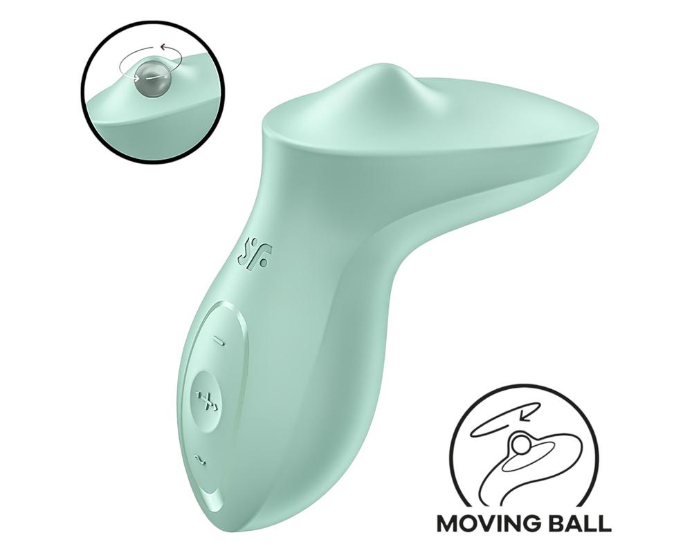  Satisfyer Exciterrr - forgó gyöngyös csiklóvibrátor (zöld) akciós termékkép 1