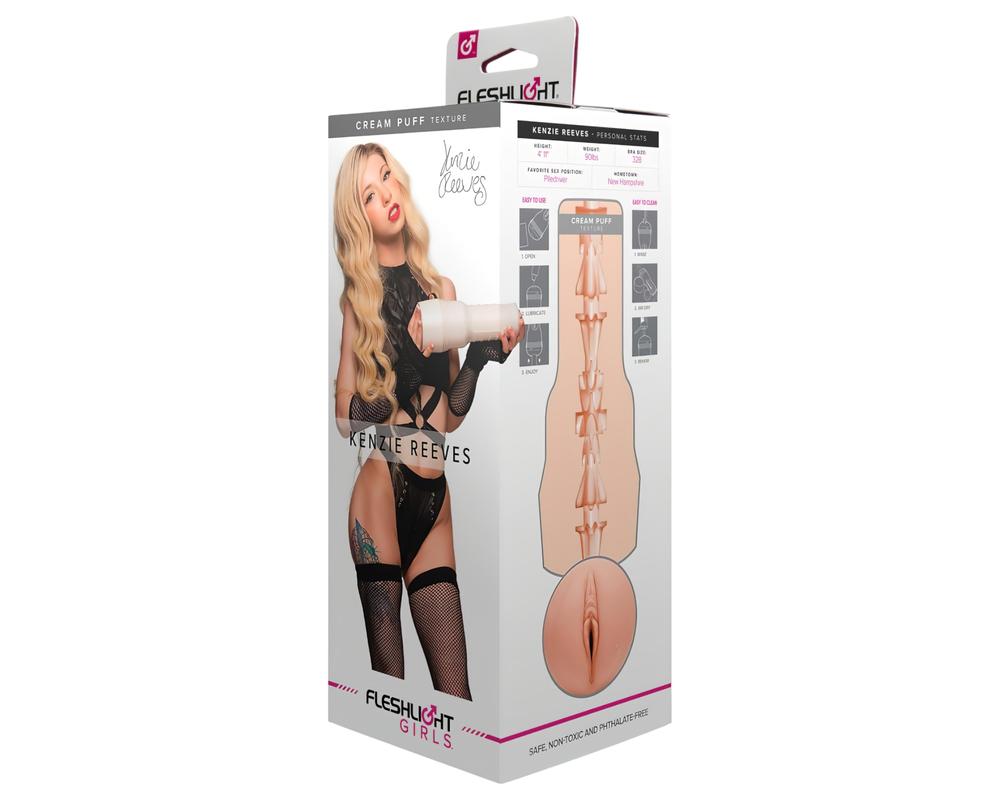  Fleshlight Kenzie Reeves Creampuff - élethű műpunci (natúr) akciós termékkép 1
