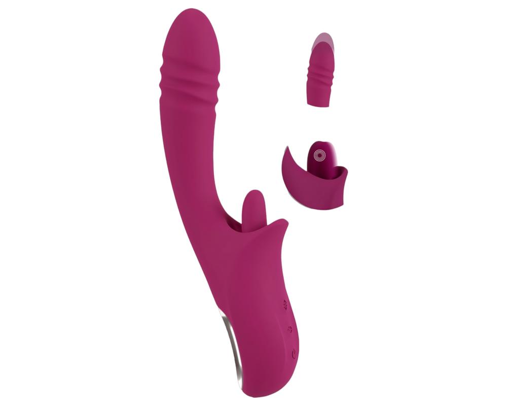  Javida Licking & Thrusting - nyelves lökő vibrátor (lila) akciós termékkép 1