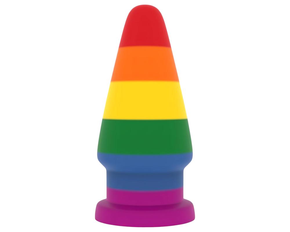  Lovetoy Prider - anál tágító dildó - 15cm (szivárvány) akciós termékkép 1