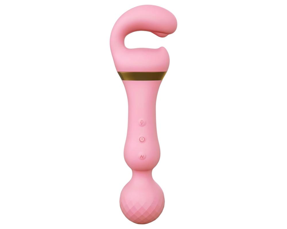  Tracy's Dog Magic Wand - akkus, 3in1 masszírozó vibrátor (pink) akciós termékkép 1