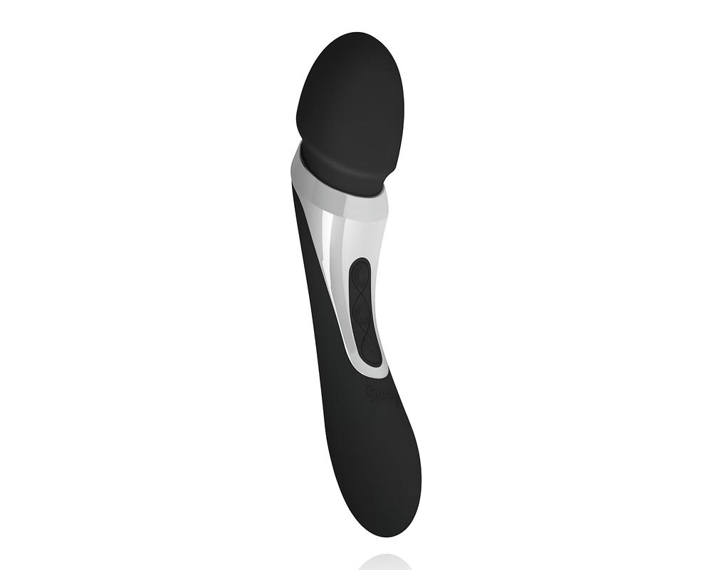  Sway No.1 Wand - akkus, 2in1 masszírozó vibrátor (fekete) akciós termékkép 1