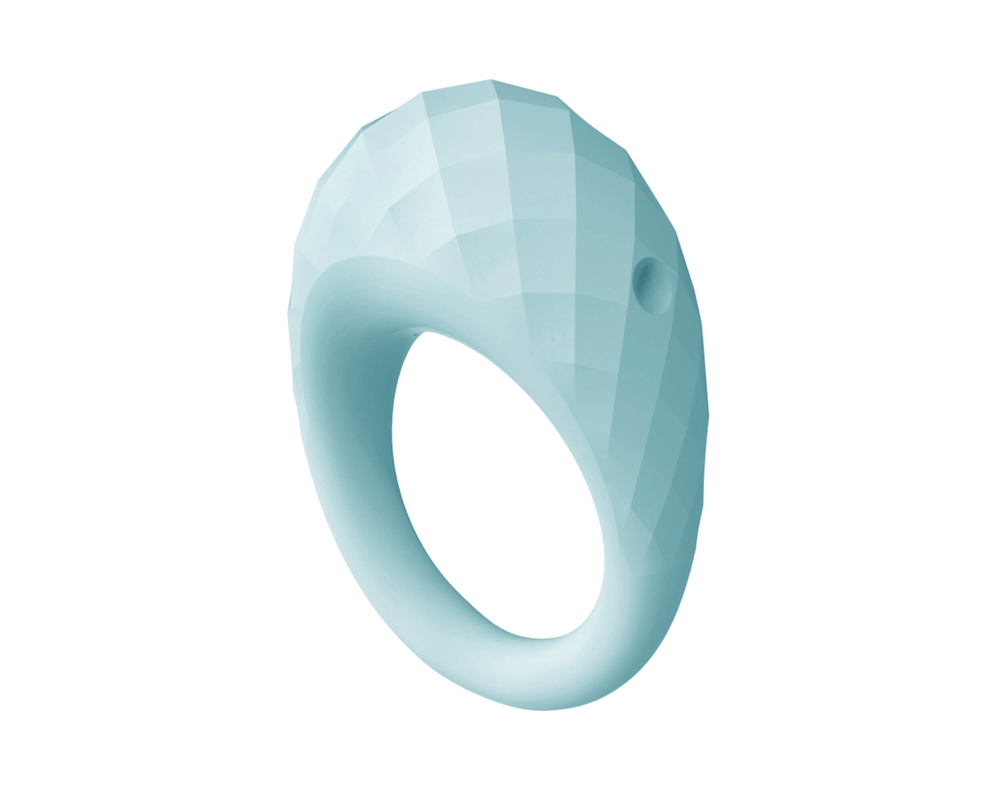 Aquatic Zelie - akkus, vízálló vibrációs péniszgyűrű (kék)