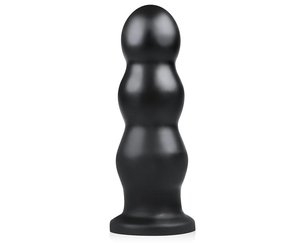  BUTTR Tactical III - tapadótalpas dildó (fekete) akciós termékkép 1