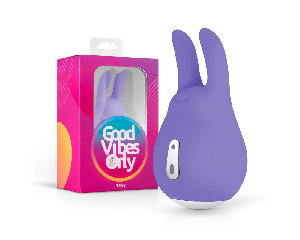  Good Vibes Tedy - akkus, nyuszis csiklóvibrátor (lila) akciós termékkép 1