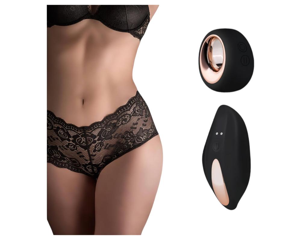  Pantyrebel - akkus, rádiós vibrációs franciabugyi - fekete (S-L) akciós termékkép 1
