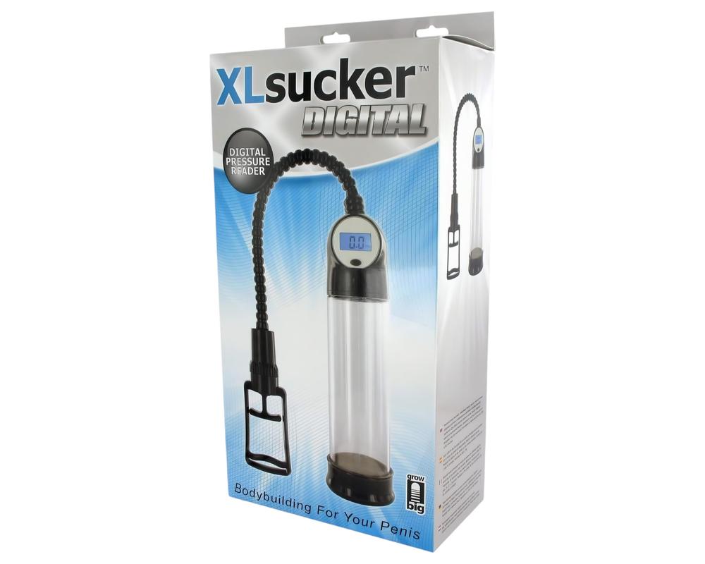  XLSUCKER - digitális potencia- és péniszpumpa (áttetsző) akciós termékkép 1