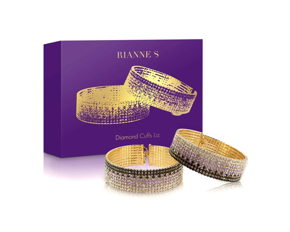  RS Icons Diamond - strasszos ékszer bilincs (1 pár) - rózsaarany akciós termékkép 1