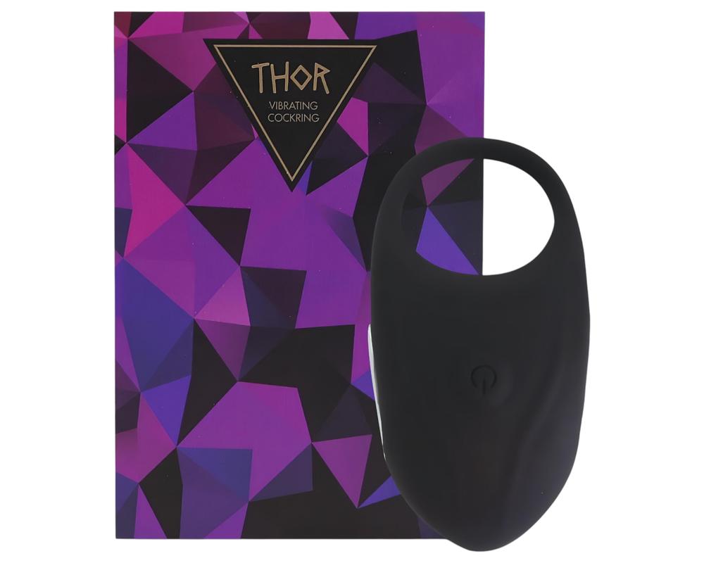  Feelztoys Thor - akkus vibrációs péniszgyűrű (fekete) akciós termékkép 1