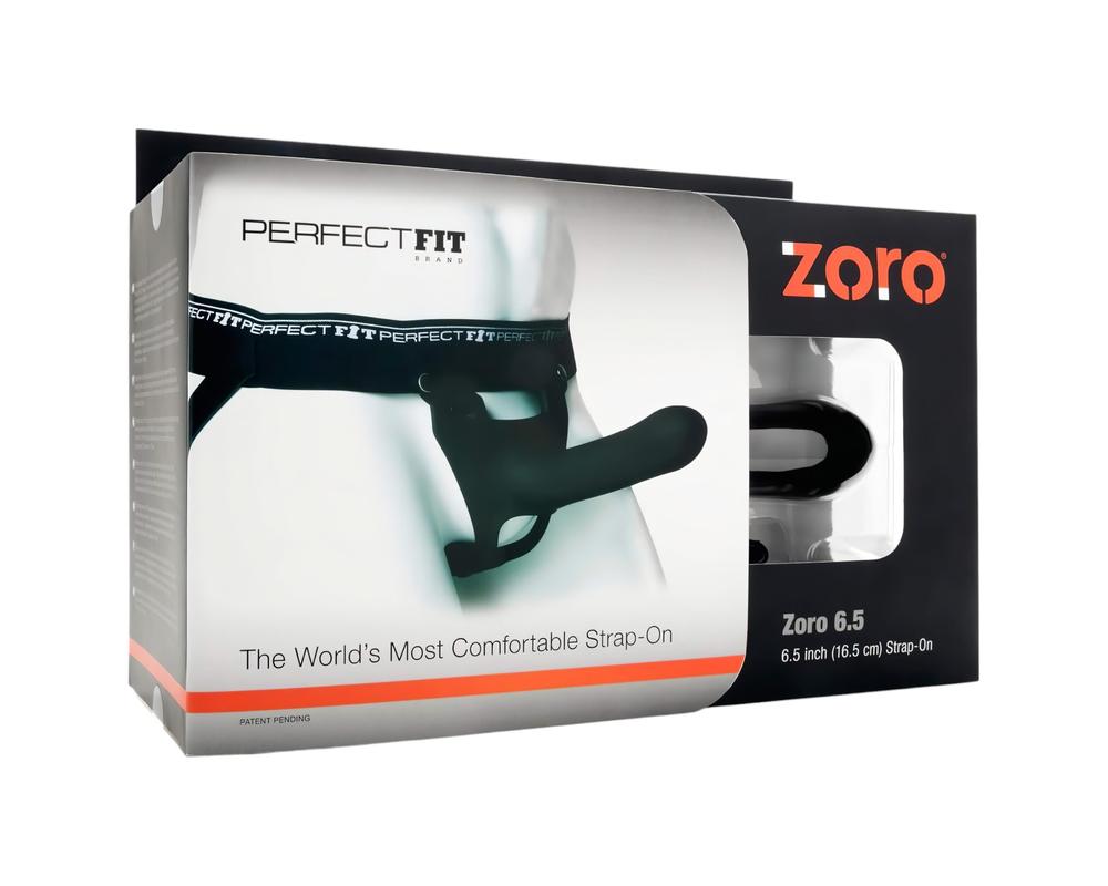 Perfect Fit ZORO 6.5- felcsatolható dildó (16,5cm) - fekete
