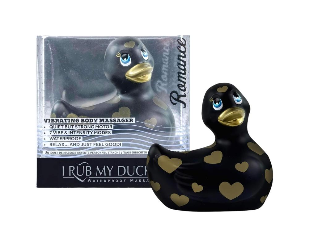  My Duckie Romance 2.0 - kacsa vízálló csiklóvibrátor (fekete-arany) akciós termékkép 1