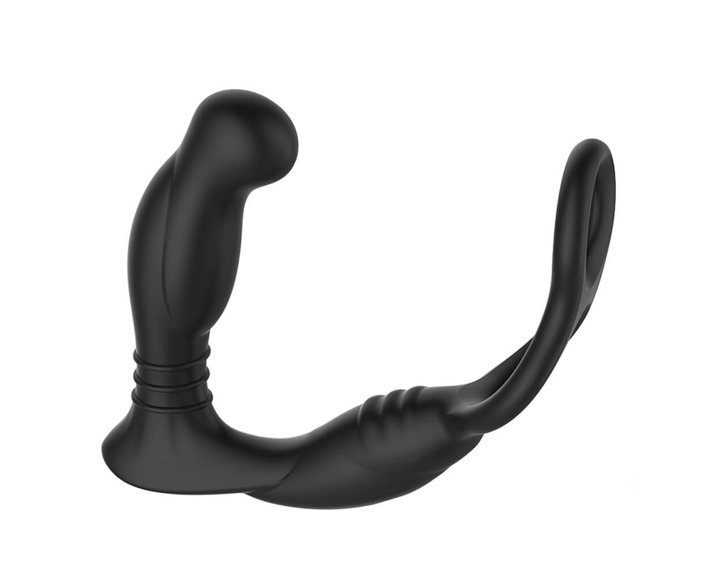Nexus Simul8 - akkus vibrációs péniszgyűrű anál dildóval (fekete)